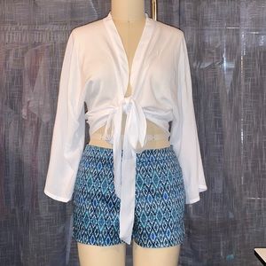 NEVER WORN H&M Blue Printed Shorts